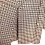 River Island NWT  Check Wrap Blazer Dress Women's Heart Buttons Brown Size 12 Photo 3