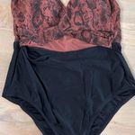 Kona Sol  Swim Women's Wrap Front Med Coverage One Piece Swimsuit large Photo 2