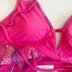 Becca  pink crochet one piece bikini Photo 3