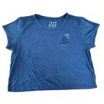 Free State  Blue Short Sleeve Cropped Cotton Blend NY logo Women's‎ Tee Shirt XL Photo 1