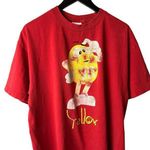 Candie's 2011 Yellow M&M''s T Shirt Red XL Extra Large Chocolate Graphic Tee Logo Photo 1