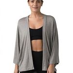 prAna New Women's L Foundation Seabrook Wrap Modal Cardigan Gray Size Large Photo 0