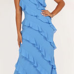 Petal and Pup CIAO RUFFLES MAXI DRESS Blue Size M Photo 0