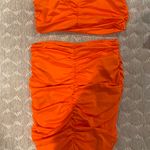 Amazon two piece orange skirt set Photo 2