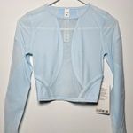 Lululemon Mesh Panelled Training Long Sleeve Shirt /Powder Blue/ Size 4 -LW3GHHS Photo 2
