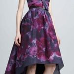 Lela Rose x Target Silk Purple Watercolor Floral Ballroom Hi-Lo Dress Size 10 Photo 0