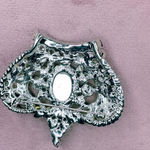 688. Royal Rhinestone Bling Silvertone Crown Brooch Silver Photo 1