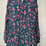 Free People  Flower Fields Mini Dress‎ Green Pink Floral Print Size Medium Photo 3