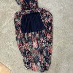 Kate and Lilly Maxi Dress Color Blue/Burnt Orange Flowers Multi Size 6 Blue Photo 12