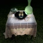 Foldable sequin vanity small mirror Gold Photo 3