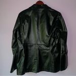 Jerry Lewis L Black Leather Jacket Zipper Collar Size L Photo 4
