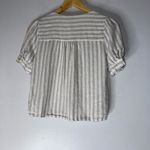 Madewell Plaza Short Sleeve Button Down Linen Blend Stripe Top XXS Photo 1