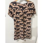 Anthropologie  Maeve Zola Pink Polar Bear Printed Tunic Mini Dress Women's Size 2 Photo 3