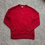 Athleta red long sleeve pullover sweatshirt cardigan size M Photo 5