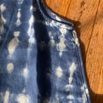 Tahari blue and white shibori tie dye linen mini sundress Photo 5