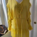 NEW FARM RIO (ANTHROPOLOGIE) CARNARIAS YELLOW RUFFLED MINI DRESS! Photo 6
