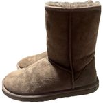 UGG  Australia Classic Short Boots 5825 Gray Suede Sheepskin Lined Women's Size 9 Photo 1