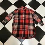 Scotch & Soda  Plaid Shacket Oversized Button Down Shirt Jacket Red Black Grunge Photo 8