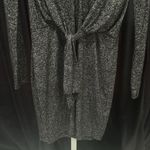 EXPRESS size, small black and gray mini dress with a tie front long sleeve Photo 3