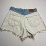 Levi's  High Waisted Mom Denim Jean Cut-Off‎ Shorts Womens Size 30 Blue White NEW Photo 10
