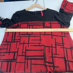 IC by Connie K Black Red Jersey Knit Textured 3/4 Sleeve Tunic Top Lagenlook XL Photo 11
