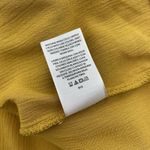 Terra & Sky 2X Peasant Top Crinkle Long Sleeve Woven Apple Juice Yellow Gold Photo 12