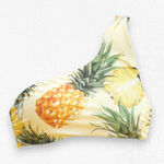 Anthropologie  Pina Colada Pineapple One Shoulder Modest Bikini Top Size XS Photo 0
