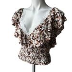 Gimmicks by BKE NWT, Buckle Gimmicks Lace Trim Ruffle Tank Top, Sz M Photo 5