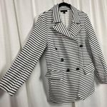 Banana Republic Navy Blue&White Pique Knit Striped Blazer Sz.L Photo 8