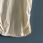 CAbi Scooped Neck Ruched Beige Top Photo 1