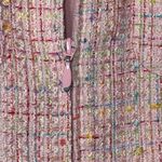 CAbi Tweed Four Pocket Waist Tie Pink Multicolor Blazer Size 6 Photo 3