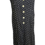 Jonathan Martin Jumpsuit Polka Dot Button Front Sleeveless Black Size M* Photo 0