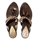 Giorgio Armani  Calf Hair tassel Sandals Flats, Size 38.5 (US size 7.5) Photo 0