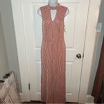 Modcloth  For the Bliss of It Jumpsuit Rust Red Cream Jumpsuit Sleeveless M NWT Photo 4