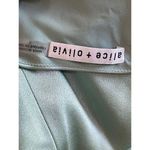 Alice + Olivia Harmony Asymmetrical Midi Dress Green Tea Womens Size 0 Photo 10