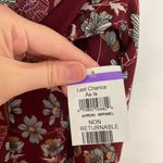 Caslon NEW NWT Floral Print Long Sleeve Drop Waist Mini Dress Burgundy Maroon S Photo 7