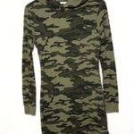 Calvin Klein long sleeve green Camo Print Hoodie mini Dress size medium Photo 1