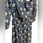 Club Monaco Tansa Dress in Deep Sapphire Blue Floral Metallic Pattern Sz 2 Photo 11