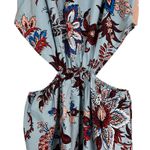 Rhode X Target Light Blue Floral Print Sleeveless Cut Out Midi Dress Size XXS Photo 5