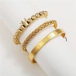 3Pcs Stainless Steel Luxury Bracelet Set Photo 7