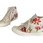 Converse X PatBo Floral High Top Sneakers Sz 5 Lace Up Embroidered Photo 0