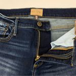 Driftwood NWOT Colette Straight Leg Floral Trim Raw Hem Jeans Size 25 Photo 2