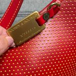Dooney & Bourke Made in USA Vintage Red Leather Cabrio Hobo w/ Brass Hangtag COA Photo 3