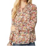 Entro Bohemian Floral V neck Long Sleeve Blouse | Size Small Photo 1