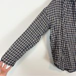 A Shirt Thing Penelope Ruffle Collar Checkered‎ Popover Blouse Size Small Blue Photo 4
