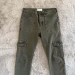 Free People Women's Green High Rise Utility Ankle Cargo Jeans Pants Size 29 Photo 1
