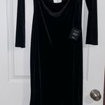 Lulus  Black Velvet Dress Maxi Photo 0