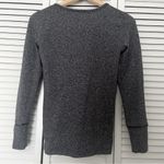 J.Crew  Cotton Charcoal Gray Henley Knit Pullover Top XXS Photo 3