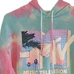 MTV graphic pink and blue tie dye hoodie Size L Photo 1