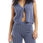 ASOS DESIGN Pointelle Stitch Knit Vest Photo 0